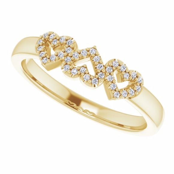 Jewelry - 14K Yellow .08 CTW Diamond Heart Ring
